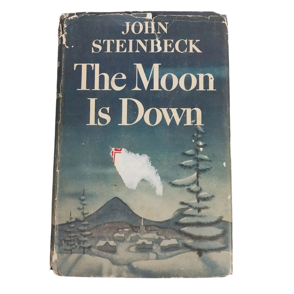 John Steinbeck the Moon Is Down 1942 TRUE 1st Edition & Printing HC DUST JACKET